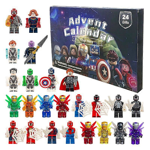 Anime Adventskalender 24 st/set Actionfigurer PVC-modell Julkalender Nedräkningsleksak Present (FMY) 2
