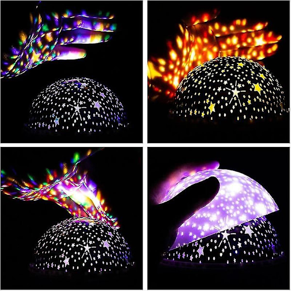 Galaxy Projektor Stjerneklar Himmel Roterende Led Natlampe Planetarium Børneværelse Stjerne Natlys Månelys Børnegave Lampe,hww  (FMY) Blue