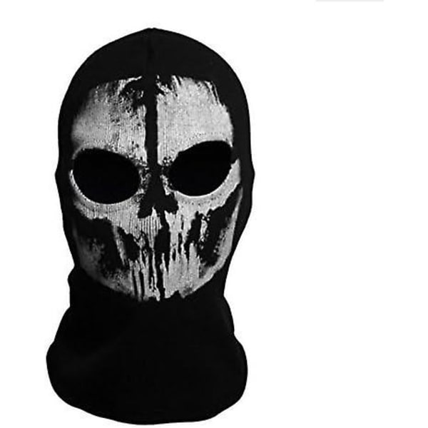 Unisex Ghost Print Strømpebalaklava Maske God For Krigsspill Halloween Cosplay (FMY)