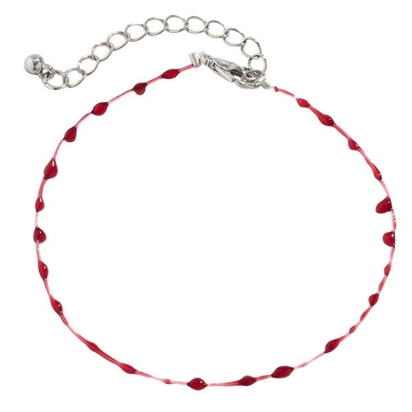 Unika gotiska Bloody Water Droplet Armband Halsband Anklet Chain Personlighet Smycken Oregelbunden Bloody Anklet Chain (FMY)