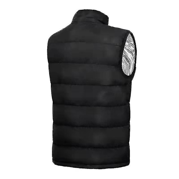 Lämmitetty liivi miehille ja naisille, USB-lämmitetty takki, lämmittävä termovaatetus, erittäin mukava lahja (FMY) Black XL