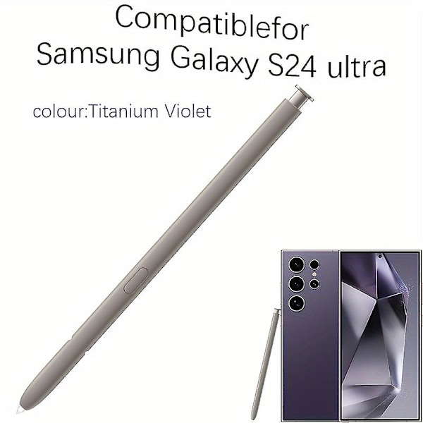 S24 Ultra Stylus-kynä Galaxy S24 Ultra 5G:lle - Tarkka 0,7 mm kärki, 4096 paineen tasoa, langaton, yhteensopiva kaikkien versioiden kanssa (FMY) Titanium Violet