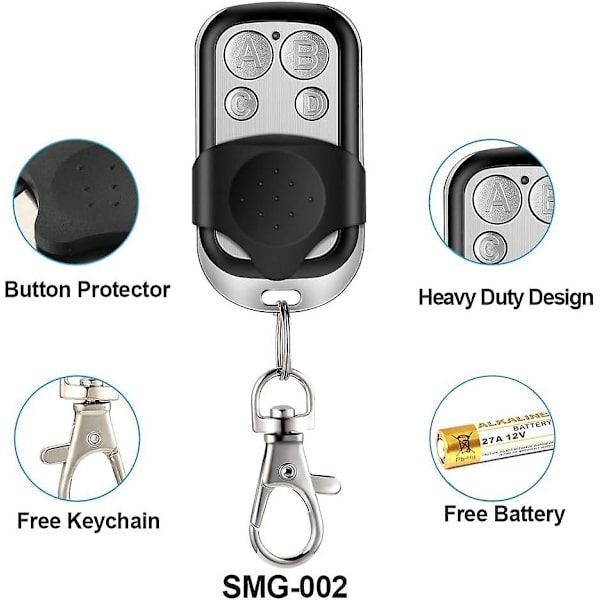 3 stk. 433,92 MHz Universal Kopiering Trådløs Fjernbetjening Nøgle FOB RF Sender Til Klon Garageport Åbner 433 MHz Duplikator (FMY)