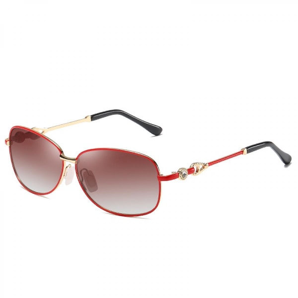 Metall UV-skyddande Aviator-solglasögon för kvinnor. Presenter för kvinnor, 61 mm (FMY)