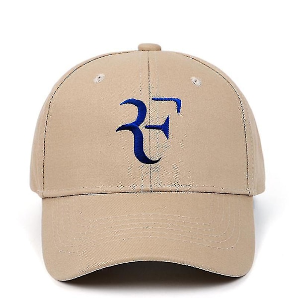 Federer Tennis Fan Broderad Baseballkeps Utomhus Sportkeps Casual Peaked Cap  (FMY) Khaki
