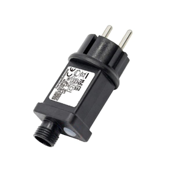 24V Transformatorplugg Nätadapter Lämplig för Jul Halloween LED-utrustning Dekorationer EU-kontakt (FMY) Black