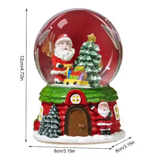 Fantastisk LED Julmusikalisk Snöglob Söt Vattenglob Musikboll Cartoon Juldekoration Batteridriven Kristallkulor(FMY) C