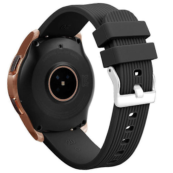 Silikon Remsæt til Urrem Kompatibel med Samsung Galaxy Watch SM-R810 42mm (FMY) Black
