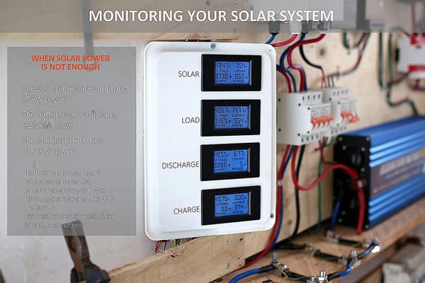 Spänning Ström Effekt Energitestmätare DC Volt Amp Watt Detektor Med LCD-display Och Shunt (FMY)