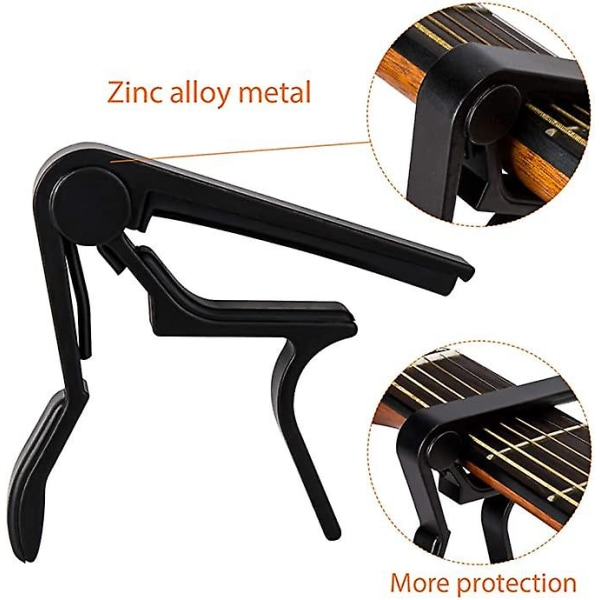 1 st Guitar Capo, 6-strängad akustisk & elektrisk gitarr Capo, gitarr Capo Akustisk  (FMY) silver