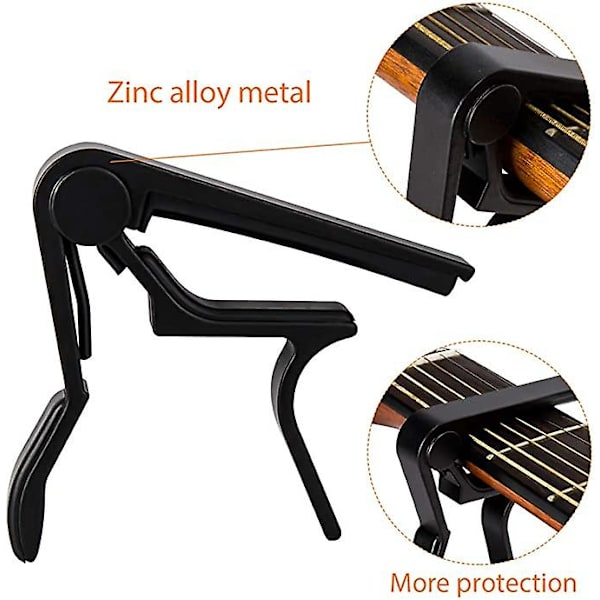 1 stk gitar capo, 6-strengers akustisk og elektrisk gitar capo, gitar capo akustisk (FMY) red copper