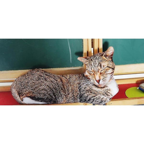 50 cm søt naturtro 3d katteplysj leker utstoppet myk dyredukkesimulering sovepute Sofapute tegneseriedukke Hjemmeinnredningsgave (FMY) 5