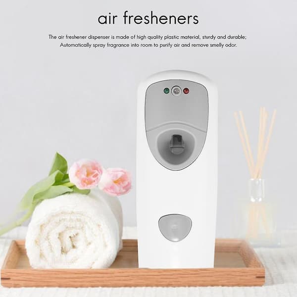 Automatisk luftfräschare dispenser badrum tidsinställd luftfräschare spray väggmonterad, automatisk doft (FMY)