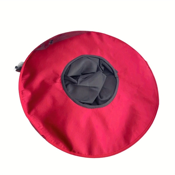 1 kpl 15.35*19.29 tuumaa Halloween-juhlalakki Klassinen punainen kukka Noitakorkki höyhenillä ja verkolla Loma Cosplay-asu Props Accessory (FMY) Red 15.35*19.29inches