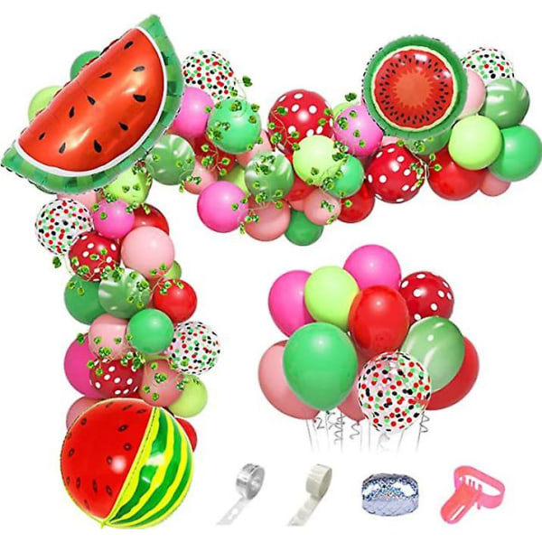 Vesimeloni-ilmapallot vesimelonin syntymäpäiväkoristeisiin (FMY)