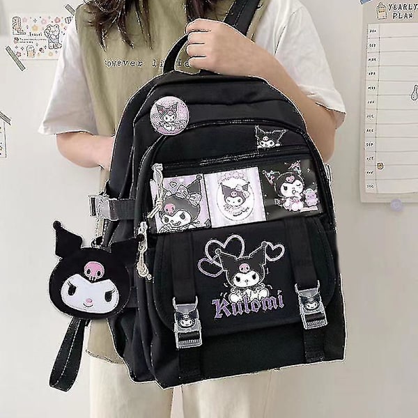 Uusi Sanrio Kuromi -reppu Olkalaukku Pompompurin Laukku Lar Söpö Laukku (FMY) type2 41cm x 31cm x 13cm