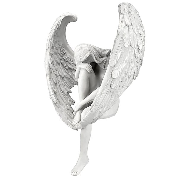 Kreativ Skulptur Dekoration Förlösningsängel Staty Smycken Förlösningsstatyett Religiös Trädgård Heminredning (FMY) 1pcs Angel 15x13x8cm