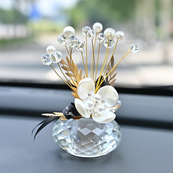 Bohemian Glass Lucky Bouquet Koti- ja Toimisto Sisustus - Yleinen Kausikoriste Keskipisteenä Dekoratiivisella Lasialustalla - Ei Virtaa - Höyhenetön (FMY) C