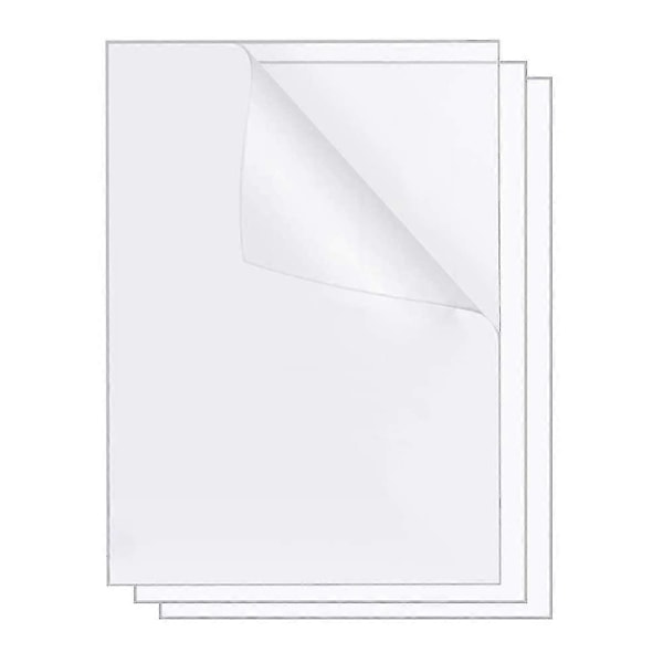 4 stykker transparent akrylplade plexiglas plastikplade 2mm tyk transparent glas akrylpanel (FMY) 10x15cm