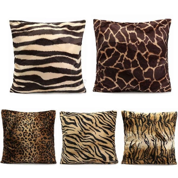 45 cm dyreprint leopard zebra pudebetræk sofapude dekor #01 (FMY) A 1