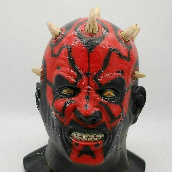 Star Wars Darth Maul Deluxe Voksen Ondt Uhyggelig Kostumemaske Latex Halloween Fest (FMY)