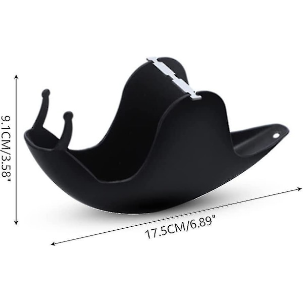 Røgelseholder, myggespiralholder, snegleformet røgelsesbrænderholder til boligindretning på kontoret i soveværelset, myggespiralornament (FMY) Black