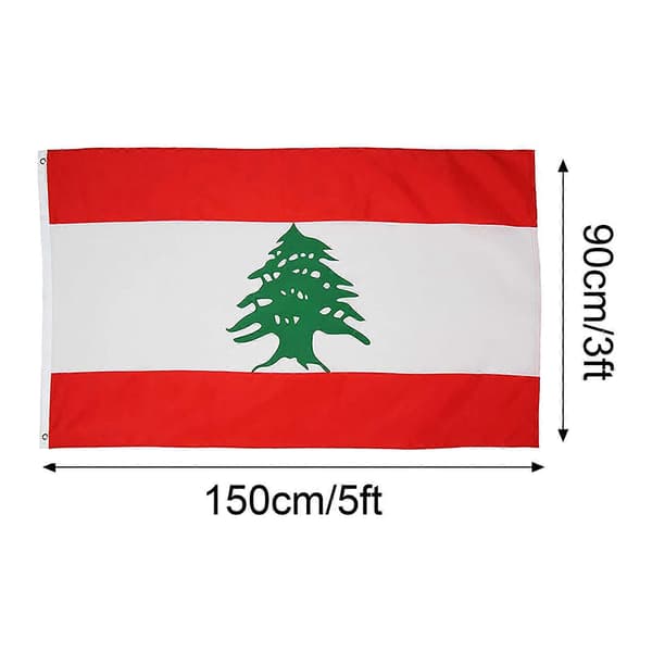 Libanon Flag Libanesis Polyester Flag Have 3x5FT Banner 90x150cm  (FMY) Green