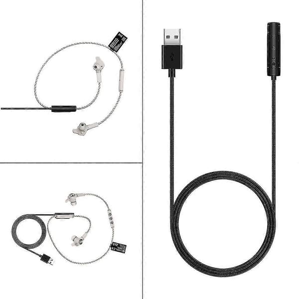 Solid USB-ladekabel for Bang & Olufsen Beoplay E6 trådløse hodetelefoner (FMY)