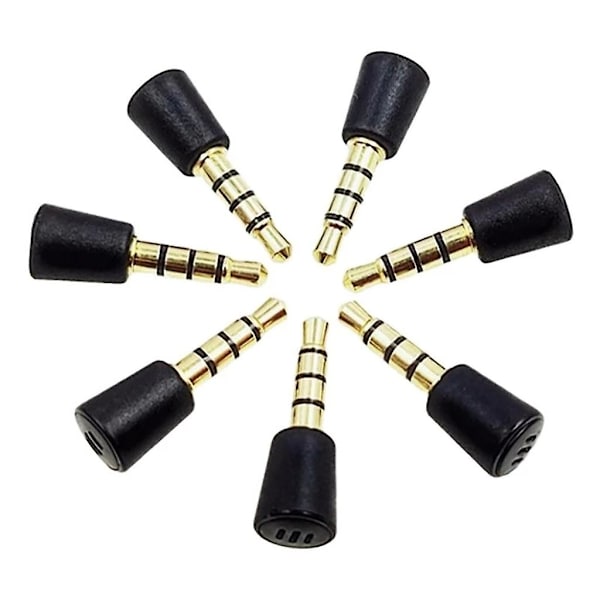 Mini Mikrofonkontakt 3,5 mm Plugg Opptaker For Spillkontroll Laptop PC Lydkort Spill (FMY) Black
