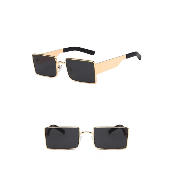 Black Lens Classic Solglasögon - Style Unisex Shades Uv400 Protective Herr Dam (guld och grå) (FMY)
