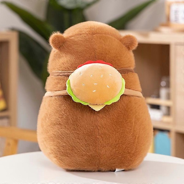 Capybara-serie Plyschleksak Rolig Cosplay Jordgubbe Sköldpadda Bajs Hamburger Bulle Lotus TV-serie 1988 Frukt Mat Dekoration Plyschdjur (FMY) a t