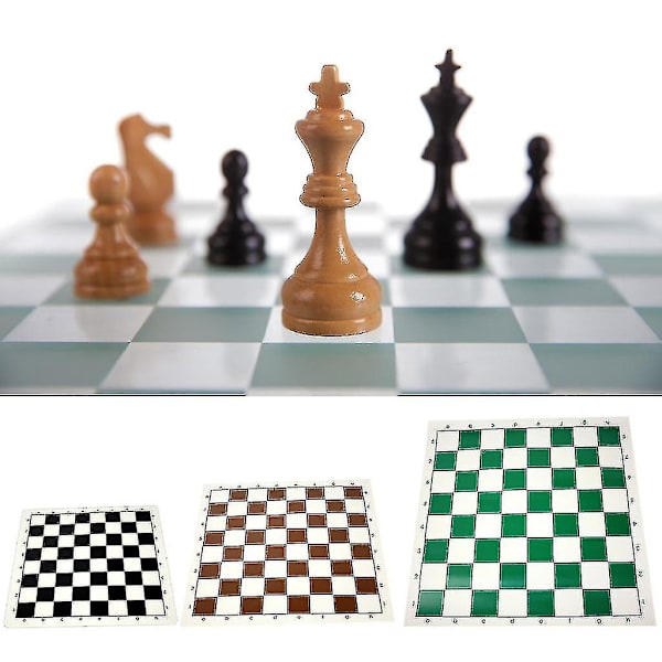 Klassiskt Vikbart Schackbräde Rullbart Schackbräde Platt Internationellt Schackbräde (FMY) 43cm Black