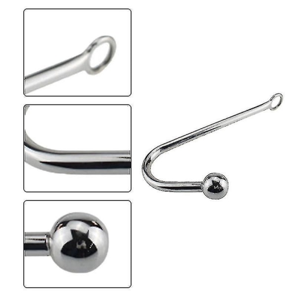 Anal Hook i Metall Rostfritt Stål för Par - Bakgårdsleksaker, Silver; 25*3cm; 304 Högkvalitativt Rostfritt Stål (FMY)