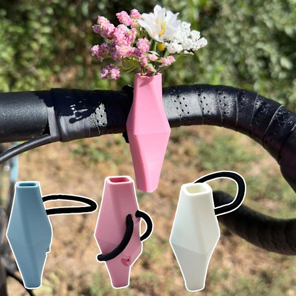 Cykel Dekoration Vase Fastgørbar Cykel Dekorativ Blomster Vase til Cykel Dekoration (FMY) White