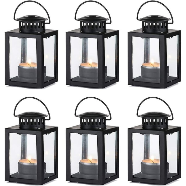 Lygter til stearinlys Havelanterner, hængende små lanterner i vintagestil, der er kompatible med fyrfadslys (FMY)