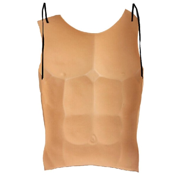 Herrkläder falska muskler Halloween falska bröst Realistiska manliga bröst falska bröstmuskler (FMY)
