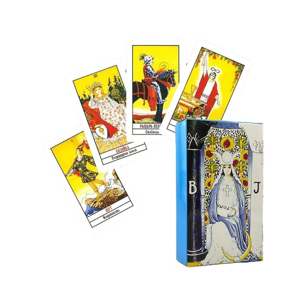 Tarotkort och tarotbok på ryska för nybörjare brädspel spådomskort verktyg astrologi häxkonst (FMY)