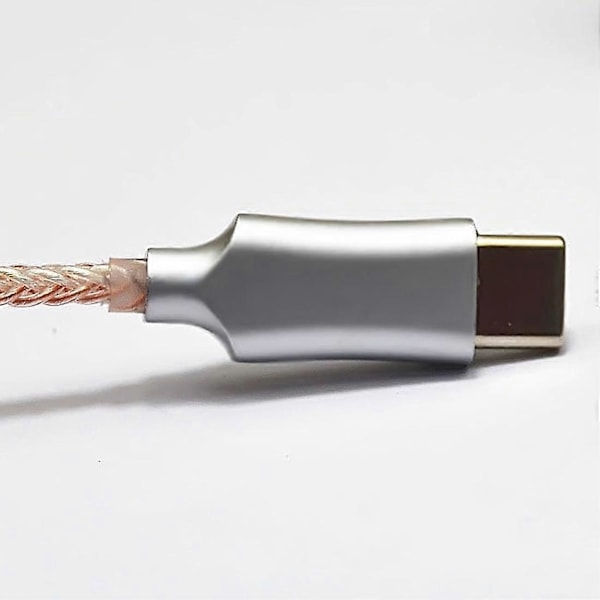 DAC ES9318 USB Type C Kuulokeadapteri HiFi Dekoodaus AMP Adapteri Äänikortti Android Type C -laitteille Silver