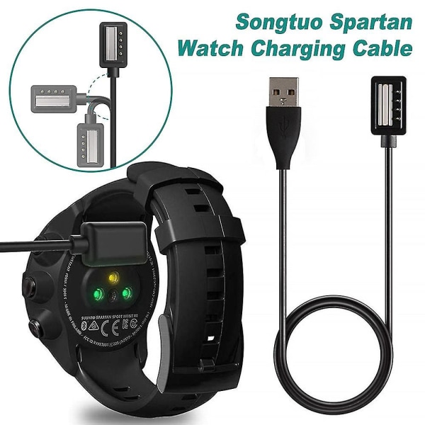 Laddare kompatibel med Suunto 9, D5, Spartan Ultra Hr, Spartan Magnetic USB Laddningskabel 100cm (FMY)