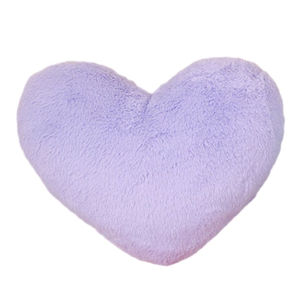 Plush Plysch Hjärtformad Kudde Mjuk Bekväm Fluffig Dekorationskudde för Hem Sovrum (FMY) Pink