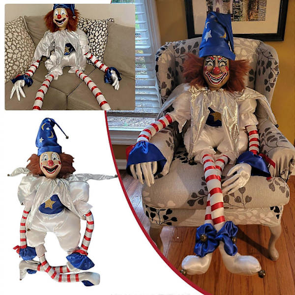 Poltergeist Clown Docka Läskig Clown Plysch Docka Leksaker Mjuk Fylld Docka Dec, 100% Ny (FMY)
