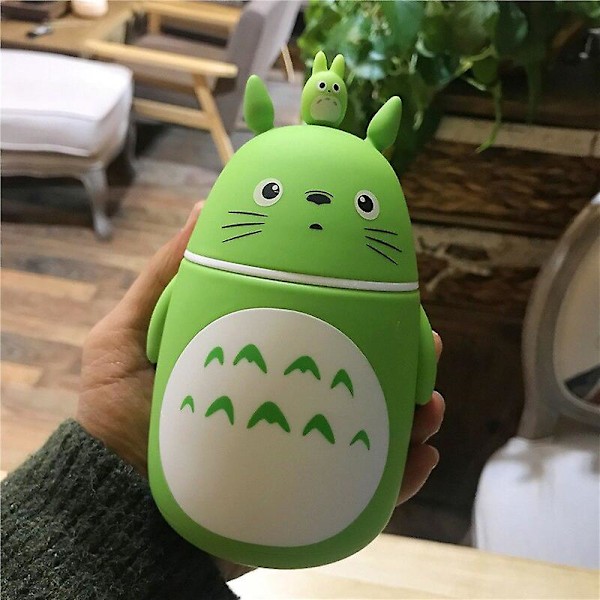 248 ml Termosflaska i Rostfritt Stål med Totoro-Motiv, Bärbar Anime Termoskopp och Mugg, Vakuumflaska (FMY) Grey daimeng