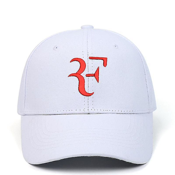 Federer Tennis Fan Broderad Baseballkeps Utomhus Sportkeps Casual Peaked Cap  (FMY) White