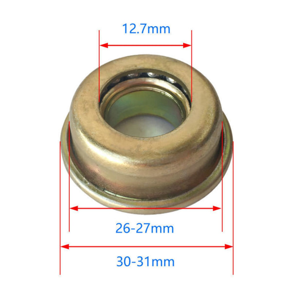 4x Dykkegaffel Lager Indre Diameter 1/2 Tomme 12.7x27x30mm Rullestol Tilbehør H009 / H005 Whee  (FMY)