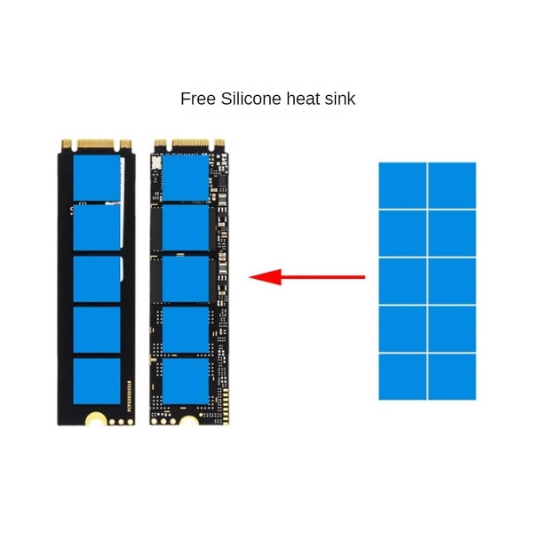 M.2 NVMe SSD-hölje 20 Gbps USB 3.0 Typ C PCIe Extern Case USB3 M2 Lagringsbox Cover Solid Sta  (FMY)