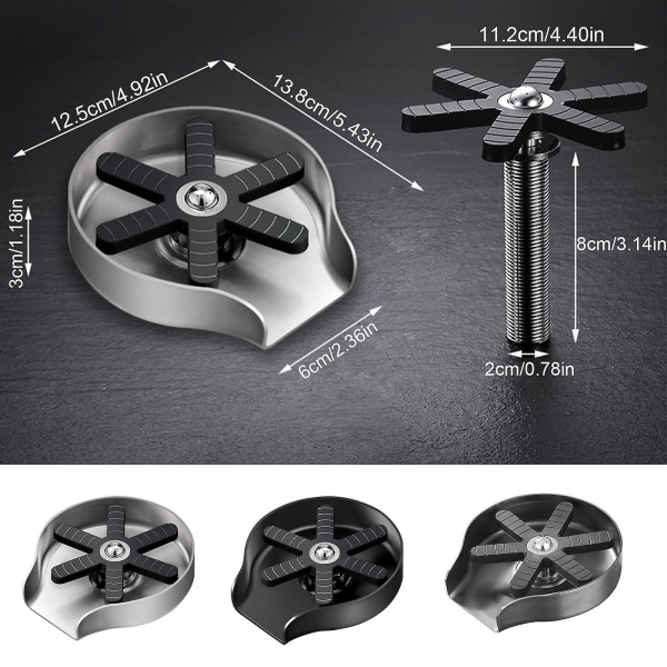 Ruostumattomasta teräksestä valmistettu lasinhuuhtelija keittiöallas - 360 asteen kiertävä kupinpesuri allas - 9 suuttimella varustettu kestävä kupinhuuhtelija lasinpesukone (DPD) Black