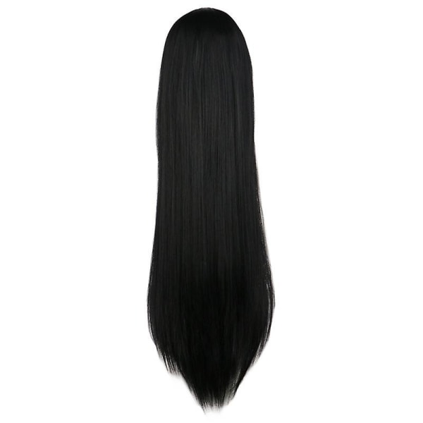 Wekity 80 cm vacker charmig cosplay rakt hår peruk, svart, wz-1238 (FMY)