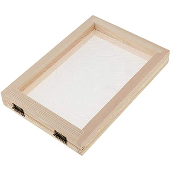 Sanmum Papperstillverkningsram & Deckle Traditionell Träpapperstillverkning för Handgjorda DIY Pappershantverk (18 x 125 x 25 cm)  (FMY) 34 x 25 x 3 cm