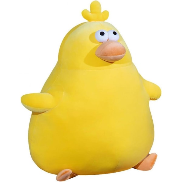 Søt kyllingplysjpute, Kawaii Funny Fat Chicken utstoppet leketøy, myk klemmende squishy plysjleketøy kreativ gave til barn (kylling 11 tommer) (FMY)