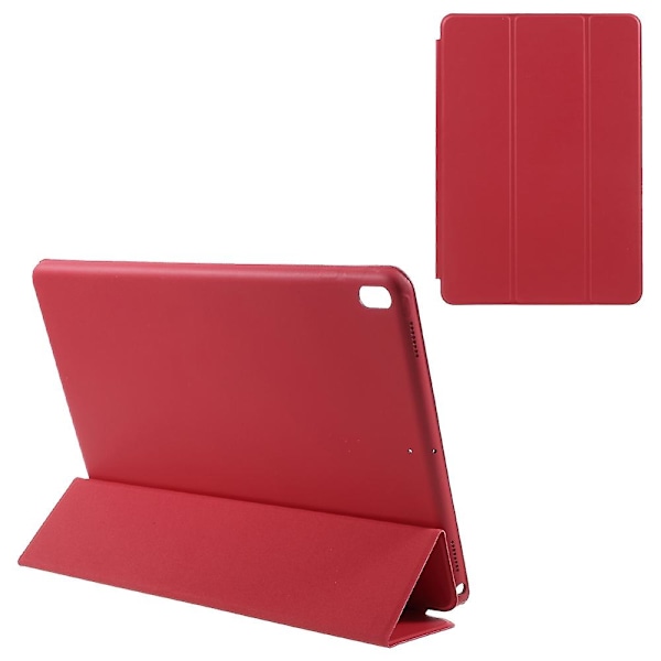 Tri-fold Smart Stand Skyddande Läderfodral för iPad Air 10.5 (2019)/Pro 10.5 (2017)  (FMY) Red iPad Pro 10.5-inch (2017)